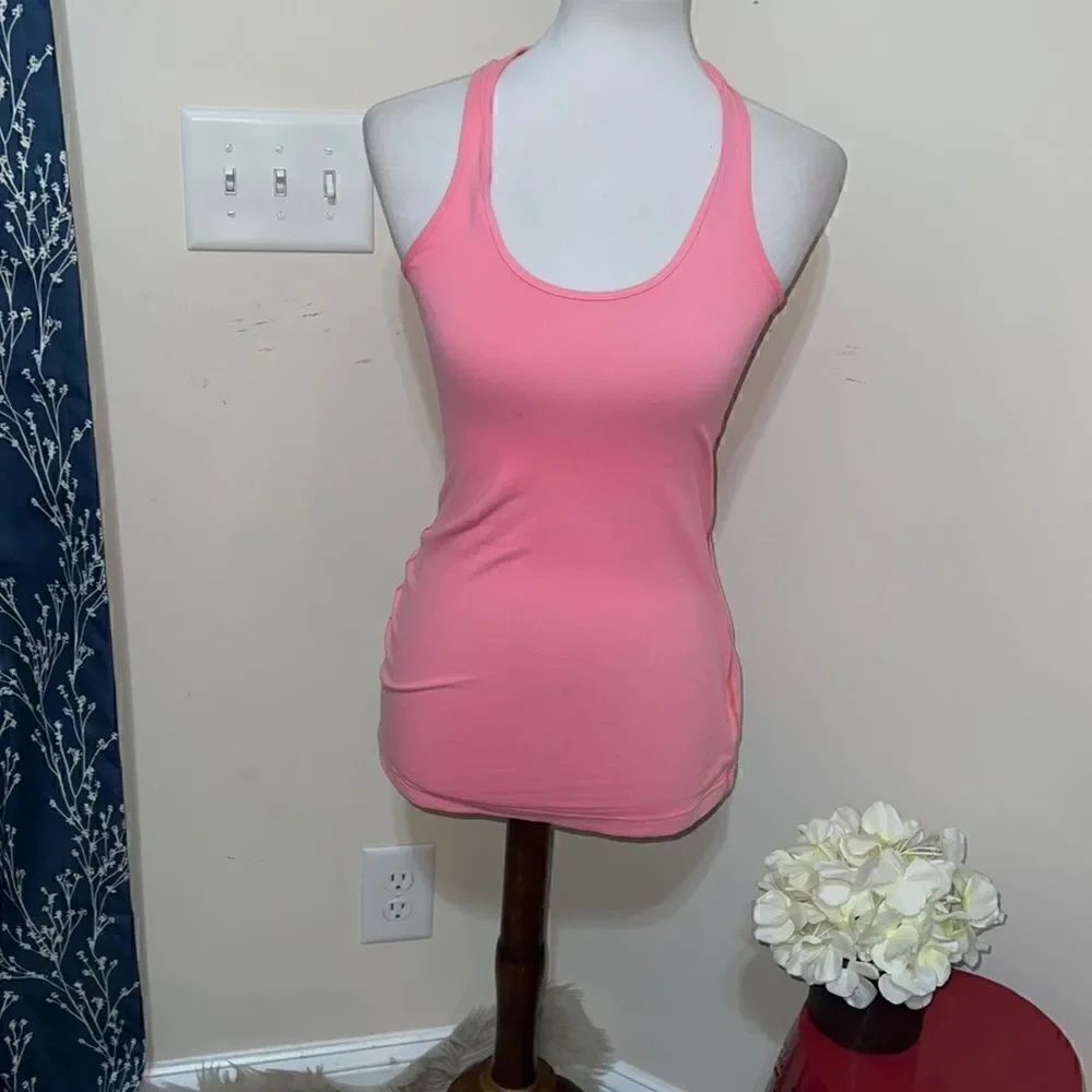 Lululemon Cool Racerback Reversible Coral Pink Tank Top FLAW